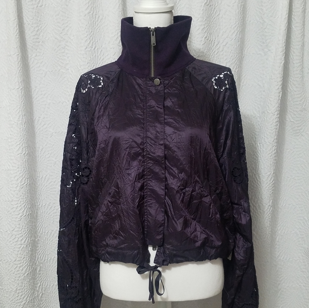 🌷Free People Eyelet Embroidered Nylon Jacket - Picture 4 of 13